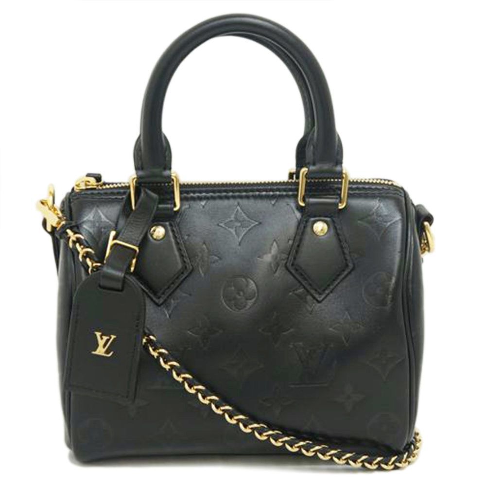 Monogram Speedy Bandouliere BB Lambskin Leather Noir Black